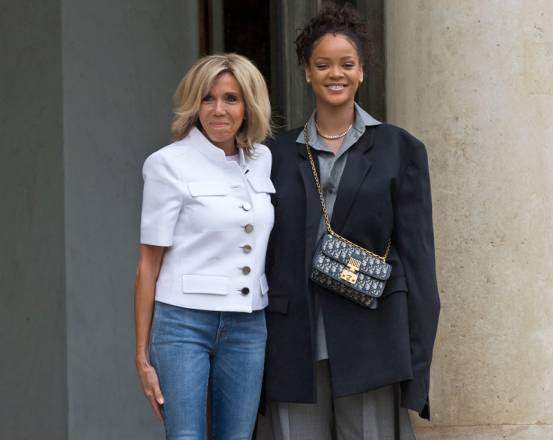 With Brigitte Macron in Paris, via AP.